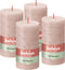 Bolsius - Rustieke Kaars - 4 Stuks - Roze - 13cm