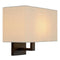 Atmooz - Wandlamp Bogota - Industrieel - Woonkamer / Slaapkamer - Zwart en witte kap - Hoogte 24cm - Metaal