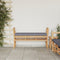 vidaXL - Ligbank - met - Kussen - 110 - cm - Bamboe