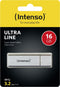 Intenso Ultra Line - USB-stick 16GB - USB 3.2 Gen 1 35MB/s lezen 20MB/s schrijven - Zilver
