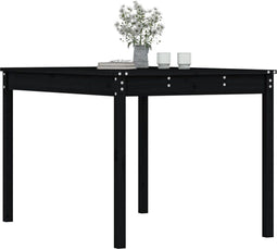vidaXL Tuintafel 121x82,5x76 cm massief grenenhout zwart