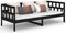 vidaXL - Slaapbank - massief - grenenhout - zwart - 90x200 - cm