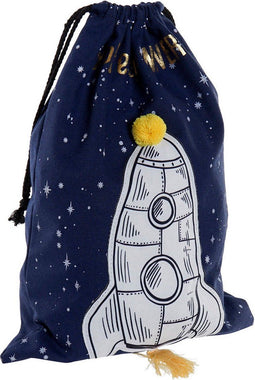 Tas DKD Home Decor Explore the Universe Blauw Wit Polyester (26 x 1 x 37 cm)