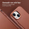 Accezz MagSafe Leather Backcover - iPhone 15 - Echt leer met verhoogde randen - Bruin