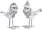 Kerstversiering DKD Home Decor Hars Fågel (10,5 x 5,5 x 10,5 cm) (2 Stuks)