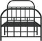 vidaXL - Bedframe - met - hoofd- - en - voeteneinde - metaal - zwart - 90x200 - cm