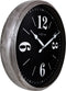 Landelijke wandklok - 39cm - Stille klok - Wit/ ZIlver - NeXtime Classic