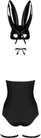 Obsessive Bunny kostuum- Erotische Rollenspel Kleding - Maat S/M - Zwart