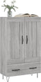 vidaXL - Hoge - kast - 69,5x31x115 - cm - bewerkt - hout - grijs - sonoma - eikenkleurig