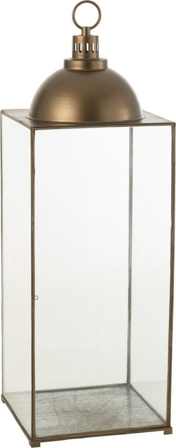 J-Line lantaarn Hagrid - glas/ijzer - brons - large