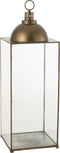 J-Line lantaarn Hagrid - glas/ijzer - brons - large