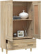 vidaXL - Hoge - kast - 70x31x115 - cm - bewerkt - hout - sonoma - eikenkleurig