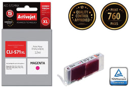 Activejet ACC-571MNX - Inktcartridge - Compatibel met Canon PIXMA - Magenta