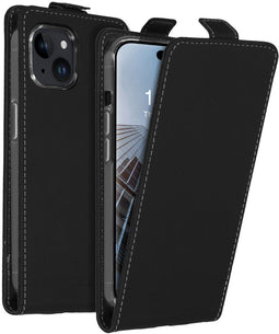 Accezz Flipcase iPhone 15 - Flip cover - Schokbestendig - Zwart