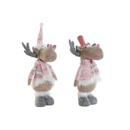 Kerstversiering DKD Home Decor Multicolour Rendier 16,5 x 11,4 x 40,6 cm (2 Stuks)
