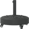 vidaXL - Parasolvoet - met - wielen - voor - stok - van - Ø38 - / - 48 - mm - 27 - kg - rond
