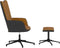 vidaXL Relaxstoel met voetenbank fluweel en PVC bruin