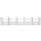 vidaXL - Gabion - mand - U-vormig - 570x20x100 - cm - staal