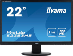 iiyama ProLite E2283HS-B1 - 22 Inch Monitor - 1920 x 1080 pixels - 1 ms reactietijd - Ingebouwde luidsprekers
