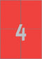 Avery 3456 - Gekleurde Etiketten - 105 x 148 mm permanent klevend - Rood (400 stuks)