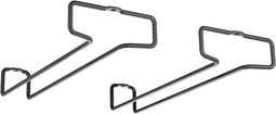 Metaltex - Wijnglazenrek Hangend - Set van 2 stuks - Wijnglazenhouder voor onder kast - Inclusief bevestigingsmateriaal - Zwart