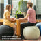 Backerz Zitbal 65 CM - Luxe Yoga Bal - Ergonomische Bureaustoel Bal - Linnen Rood