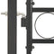 vidaXL - Poort - met - gebogen - bovenkant - 100x125 - cm - staal - zwart