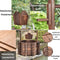 Coast Tuinfontein met Houten Put, Emmer en Bloempot met Dak – Rustiek Design – 43 x 39 x 72 cm –