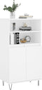 vidaXL - Hoge - kast - 60x36x110 - cm - bewerkt - hout - wit