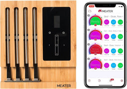 Meater Block - Vleesthermometer - 4 probes - Draadloos - Zwart hout (1 stuk)