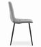 Set van 4 Eetkamerstoelen KARA Lichtgrijs – Velvet Bekleding, Ergonomisch Design, Zwarte Metalen Poten, Comfortabele Zitting, Max. 120 kg