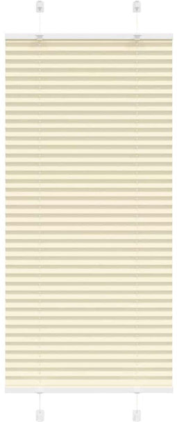 vidaXL - Plissé - rolgordijn - 60x100 - cm - stofbreedte - 59,4 - cm - polyester - crème