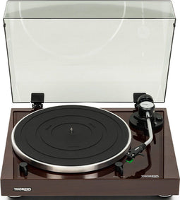 Thorens TD 204 - Platenspeler - Snaaraandrijving met stille motor - Walnoot