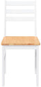 vidaXL - Eetkamerstoelen - 2 - st - massief - hout - rubber - wit