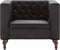 vidaXL Fauteuil fluweel zwart