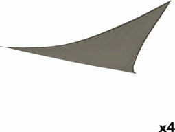 Zonnetent Aktive Driehoekig 500 x 0,5 x 500 cm Grijs Polyester (4 Stuks)