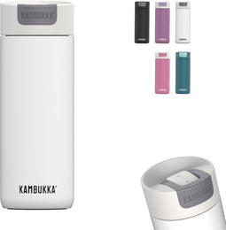 Kambukka Olympus - Thermosbeker 500 ml - Lekvrij RVS - Makkelijk reinigen - Wit