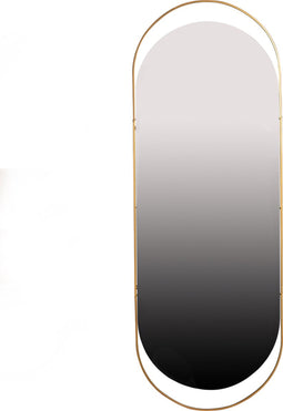 WOOOD Sanou Passpiegel Ovaal XL - Ijzer - Antique Brass - 168x60x1