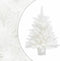 vidaXL - Kunstkerstboom - met - verlichting - en - kerstballen - 65 - cm - wit