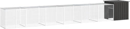 vidaXL - Kippenhok - 700x91x100 - cm - gegalvaniseerd - staal - antracietkleurig