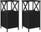 vidaXL - Nachtkastjes - 2 - Stuks - Zwart - Eiken - 34x35,5x70 - cm - Bewerkt - Hout