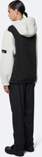 Rains Fleece Pullover Hoodie - Unisex - Boxy-pasvorm - Off White (L/XL)