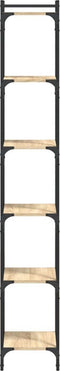 vidaXL - Boekenkast - 6-laags - 40 - x - 30 - x - 188 - cm - bewerkt - hout - sonoma - eiken