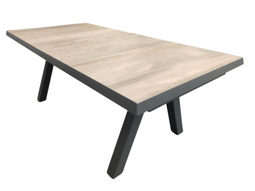 Driesprong collection - Tensil uitschuif tafel 205 en 265x103x76 cm zwart