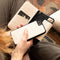 Selencia Hoesje Geschikt voor Samsung Galaxy S21 Hoesje Met Pasjeshouder - Selencia Llyr 2-in-1 Uitneembare Slang Bookcase - Wit