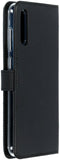 Selencia Galaxy A70 - Echt Lederen Bookcase - 3 Pashouders - Zwart