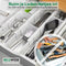 Ecowize Luxe Lade Organizer - Verstelbare Bamboe Ladeverdeler - Set van 4