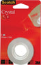 Scotch Plakband Crystal ft 19 mm x 25 m, blister met 1 rolletje