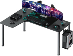 Eureka Ergonomic - L60 Gaming Bureau - Zwart - Links
