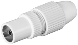 Goobay coax quick coupling with clamp attachment - coax quick coupling made of plastic